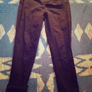 Gap Black Jeans with Speckles Near Ankles